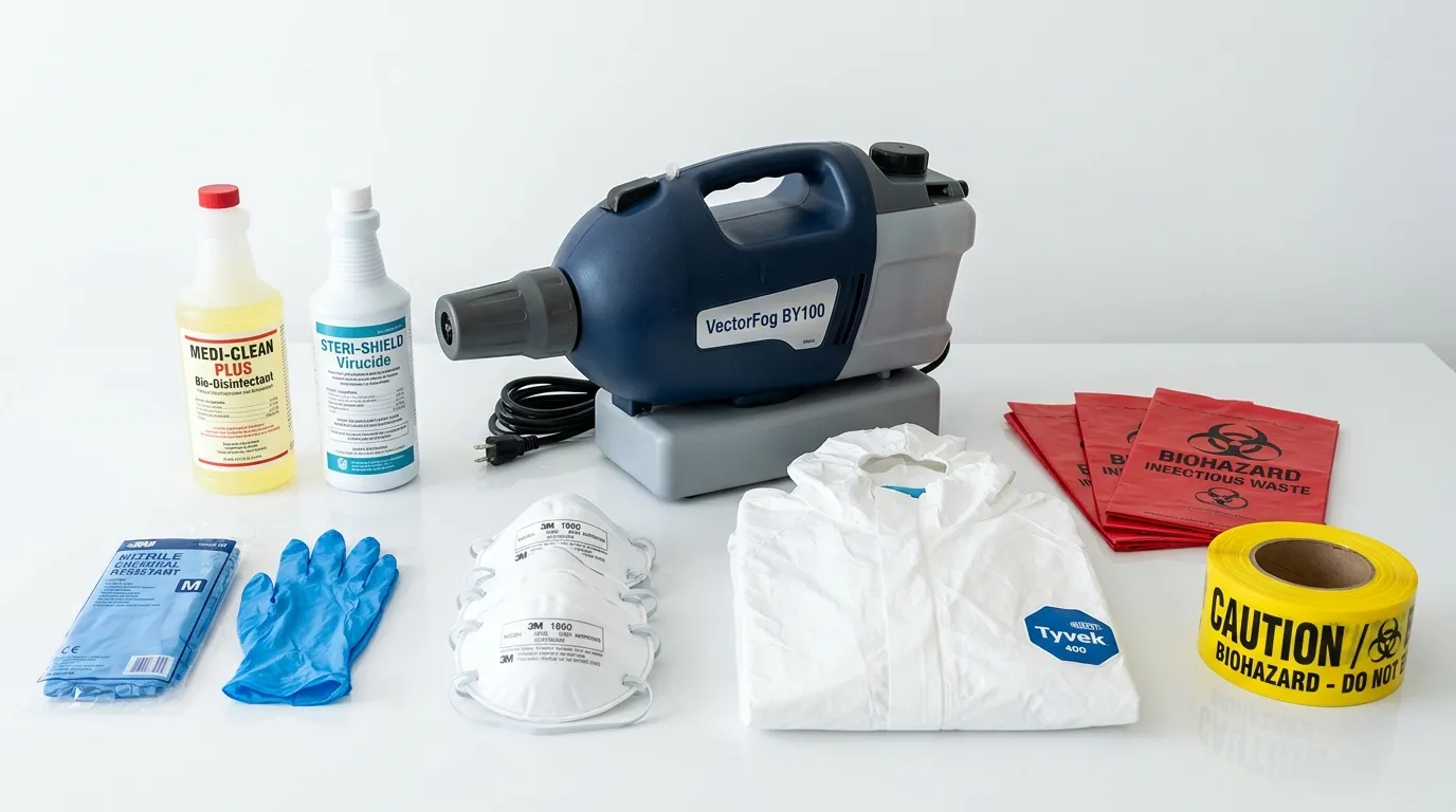 Professional biohazard remediation crew working in Makakilo